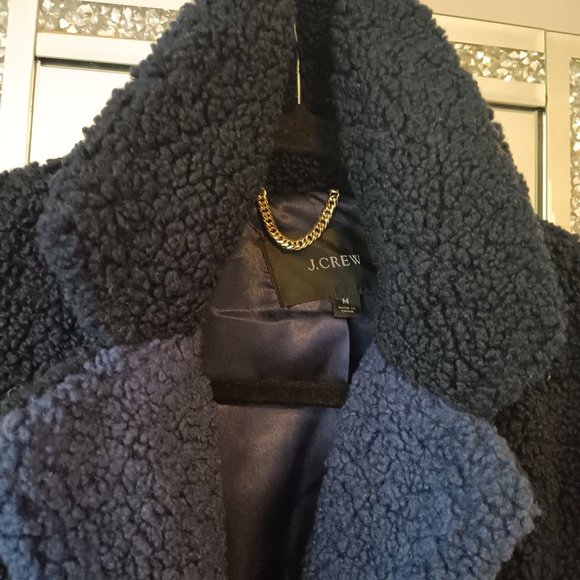 Blue and white mixed colorblock teddy coat - Picture 4 of 5